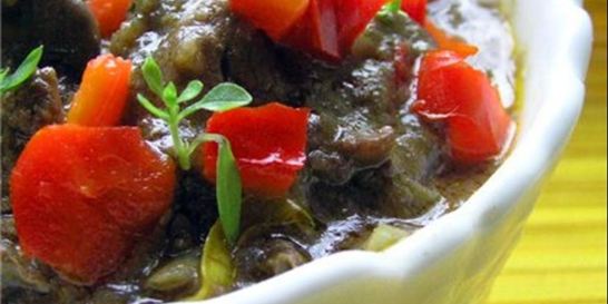 Куриная печень в яблочном соусе