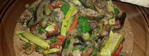 куриная печень, запеченная с овощами. Шаг 8