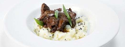 куриная печенка в соусе терияки с имбирным пюре. Шаг 5