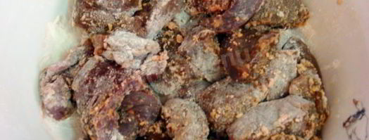 печень говяжья по-строгановски классически. Шаг 4