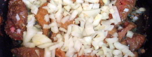 печень говяжья по-строгановски классически. Шаг 8