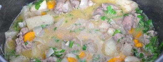 печень куриная с патиссонами в мультиварке. Шаг 8