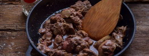 печень куриная в сливках. Шаг 2