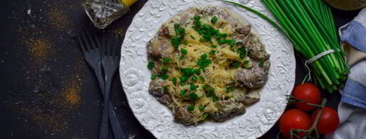 печень куриная в сливках. Шаг 8