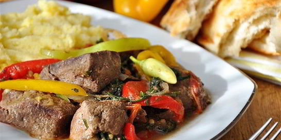 Печень по-деревенски