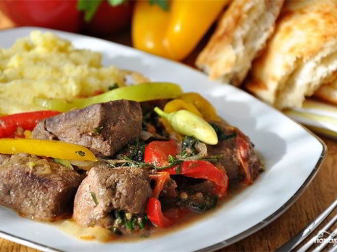 Рецепт печени по-деревенски