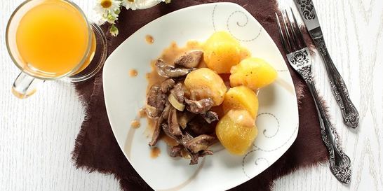 Печень по строгановски в мультиварке