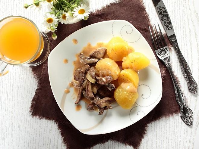 Рецепт печени по строгановски в мультиварке