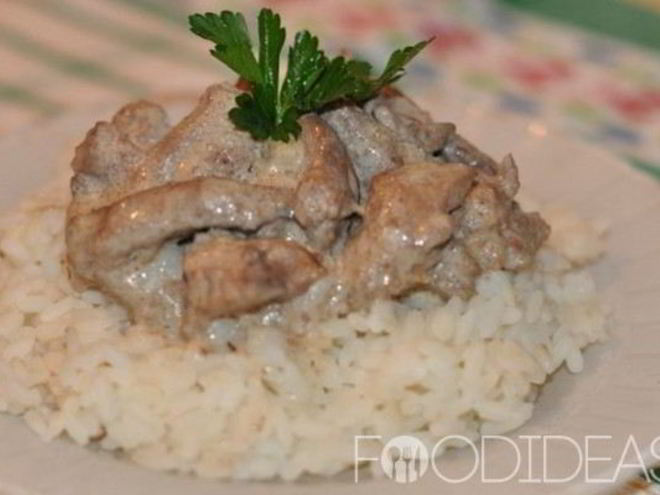 Рецепт печени по-строгановски