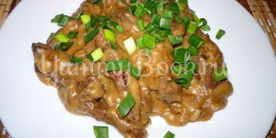 Печень под соусом Бешамель из мультиварки