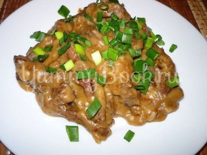 Рецепт печени под соусом бешамель из мультиварки