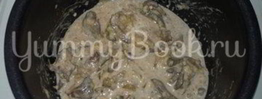 печень под соусом бешамель из мультиварки. Шаг 5