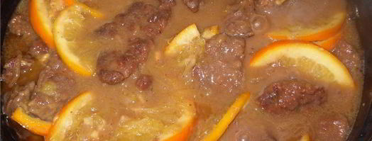 печень с апельсинами в соусе. Шаг 9