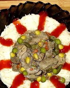 Печень с грибами в мультиварке