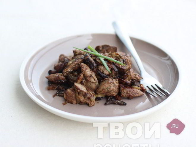 Рецепт печени с грибами