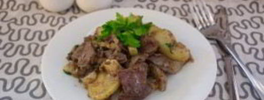 печень с картошкой. Шаг 6