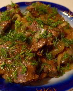 Печень с луком по-венециански