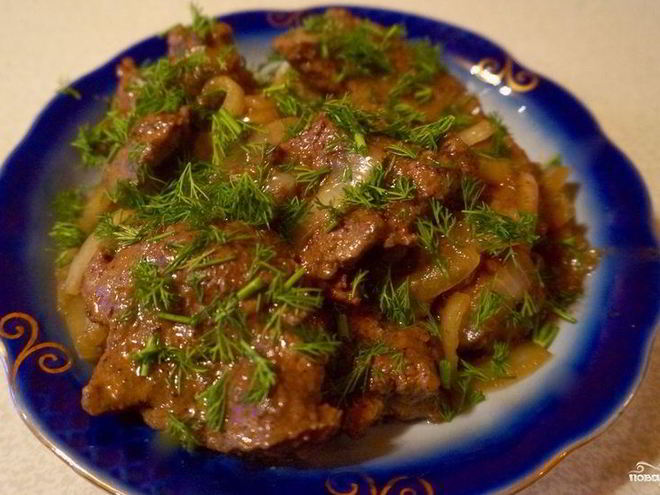 Рецепт печени с луком по-венециански