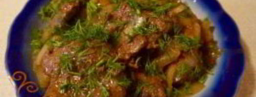 печень с луком по-венециански. Шаг 4