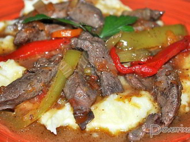 Рецепт печени со сладким перцем