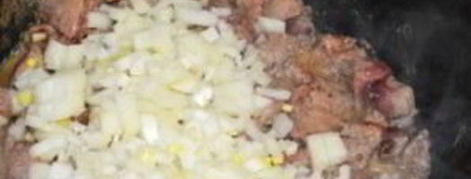 печень, тушенная в сливках. Шаг 2