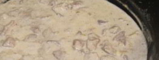 печень, тушенная в сливках. Шаг 3