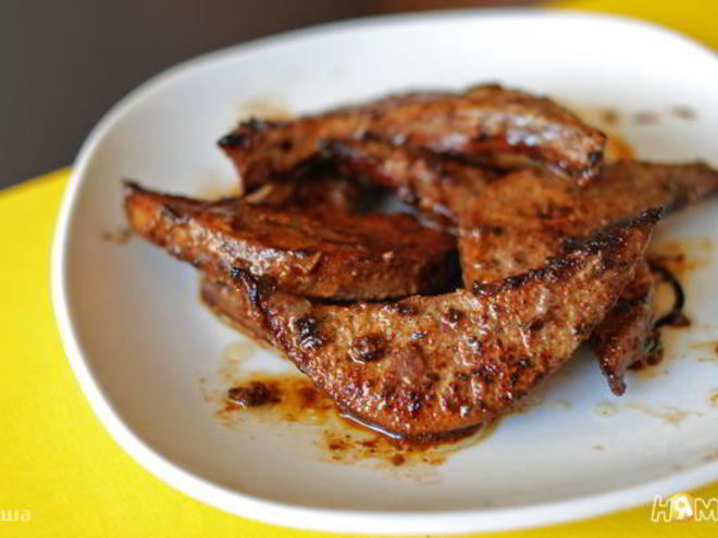 Рецепт печени в пряной медовой глазури