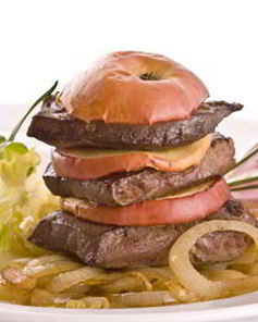 Печень в яблоках