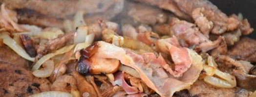 печень жареная с белыми грибами. Шаг 11