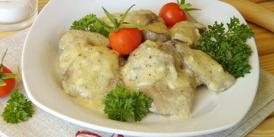 Печенка под соусом