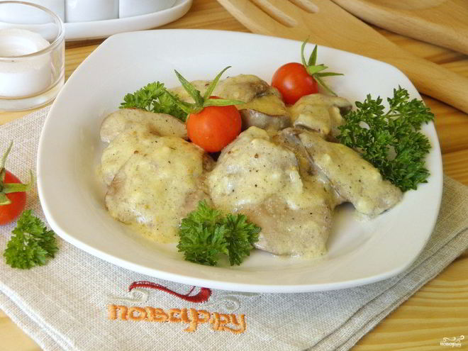 Рецепт печенки под соусом
