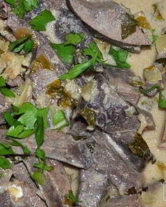 Свиная печень в соусе