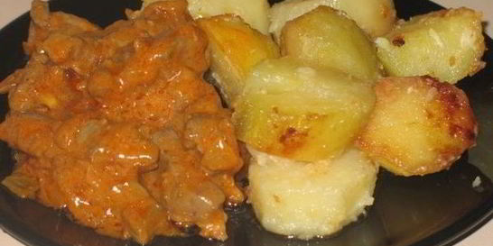 Телячья печень в кисло-сладком соусе