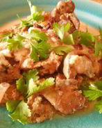 Тушеная куриная печень в мультиварке