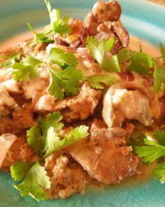 Тушеная куриная печень в мультиварке