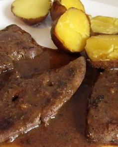 Жареная телячья печень