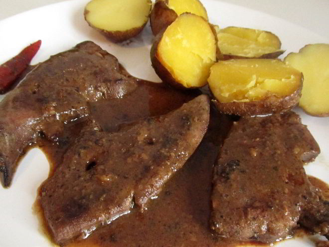 Рецепт жареной телячьей печени