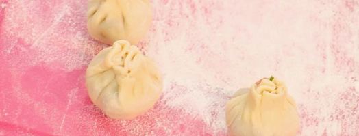 хинкали с мясом, мятои и корицеи. Шаг 2