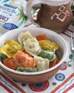 Пельмени разноцветные