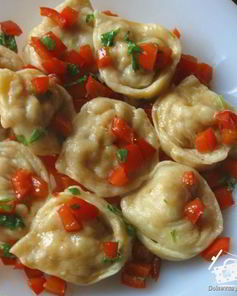 Пельмени с креветками