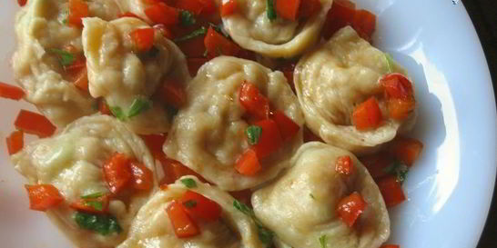 Пельмени с креветками