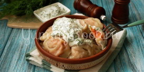 Пельмени с лососем