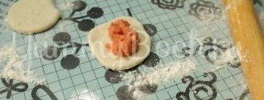 пельмени с лососем. Шаг 5