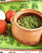 Пельмени в горшочках с грибами