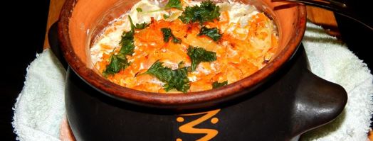 пельмени в сметане в горшочке. Шаг 4