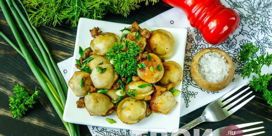 Жареные пельмени