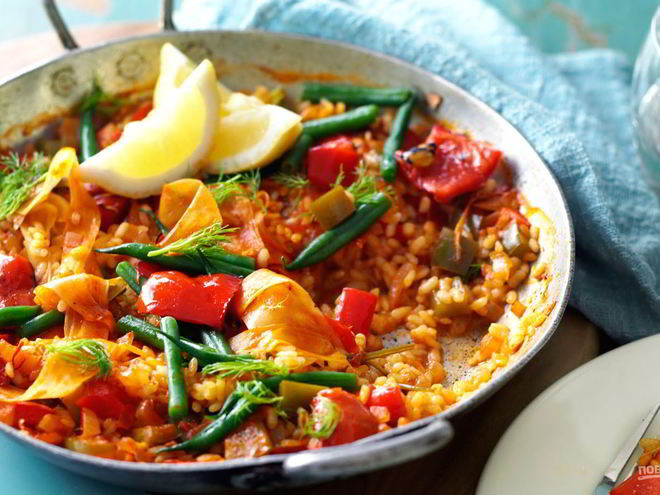 Рецепт испанской паэльи с овощами