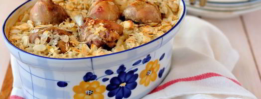 куриный плов с миндалем в духовке. Шаг 4