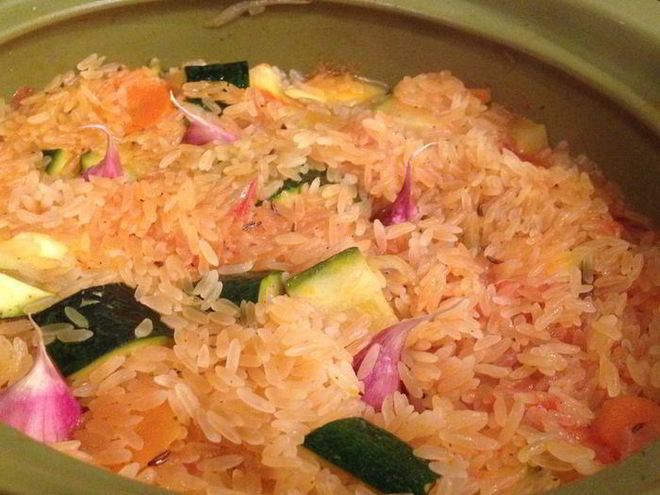 Рецепт овощного плова с цукини
