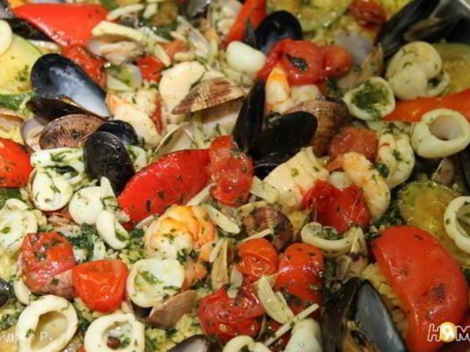 Рецепт паэльи с морепродуктами